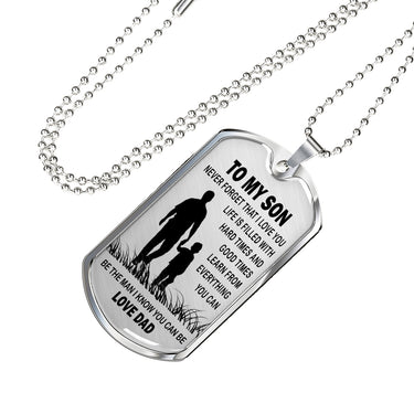 Customized Engraving Father and Son Necklace Dog Tag From Father Christmas Gifts